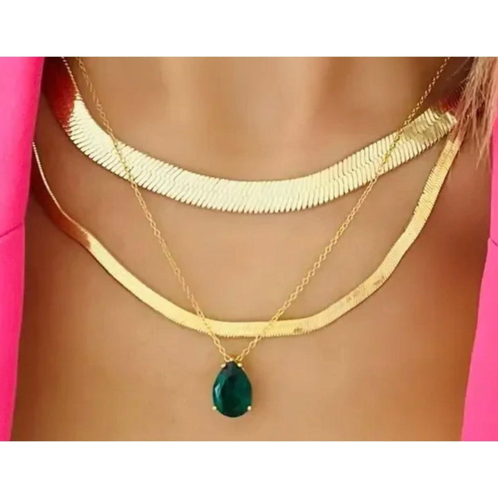 Allison Avery Isadora Necklace - Emerald