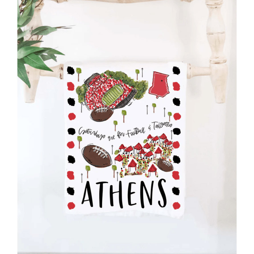 Athens GA College Town Hand Towel