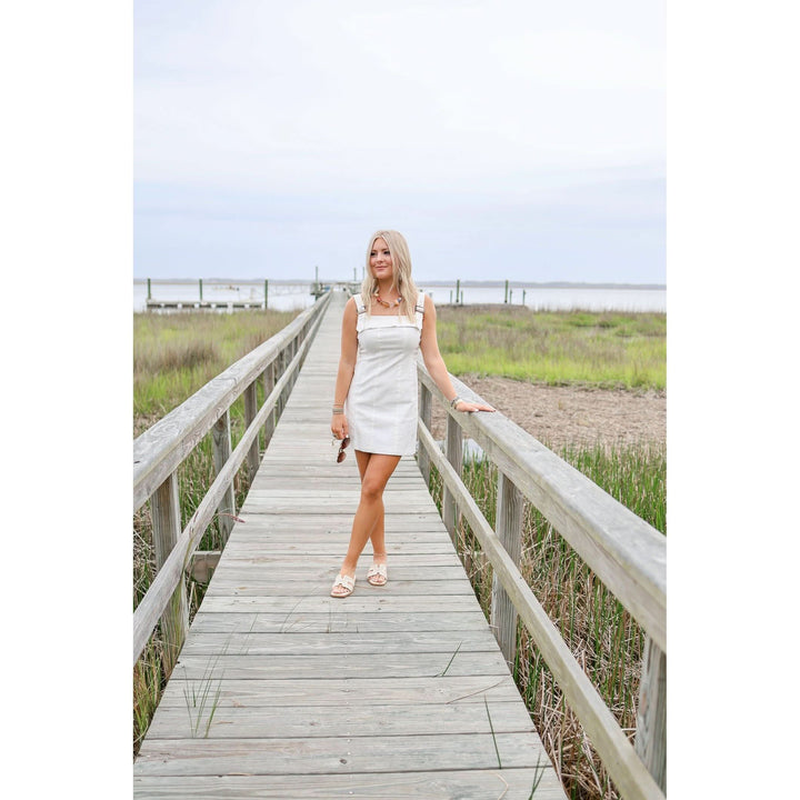 Kaiya White Linen Dress
