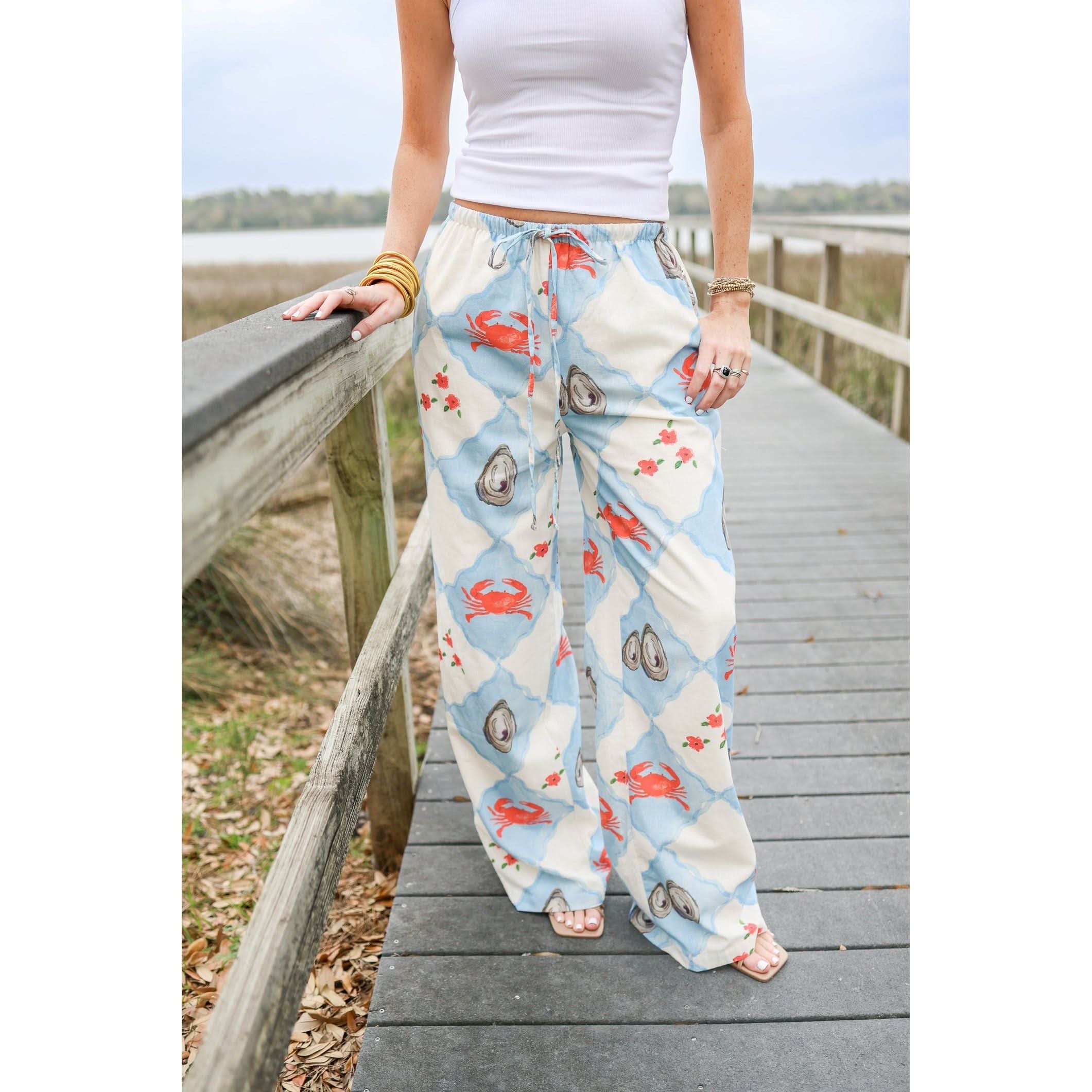 ORANGE PANT COASTAL LINEN main image 0
