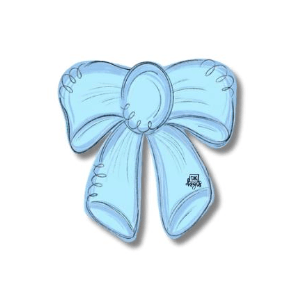 Blue bow-shaped mini