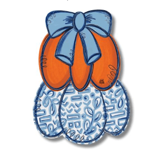 pumpkin mini in orange and chinoserie