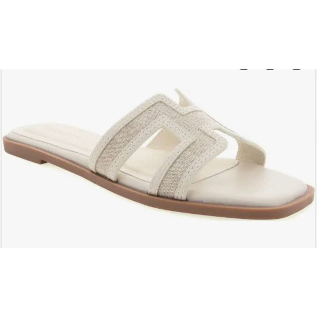 Billini Gordy Cream Linen Sandals