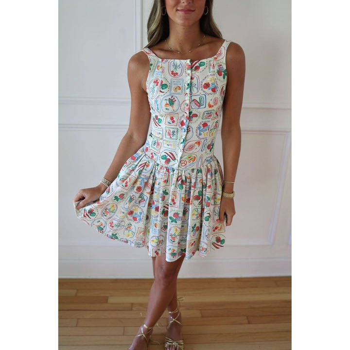 Maddy Boat Neck Mini Dress