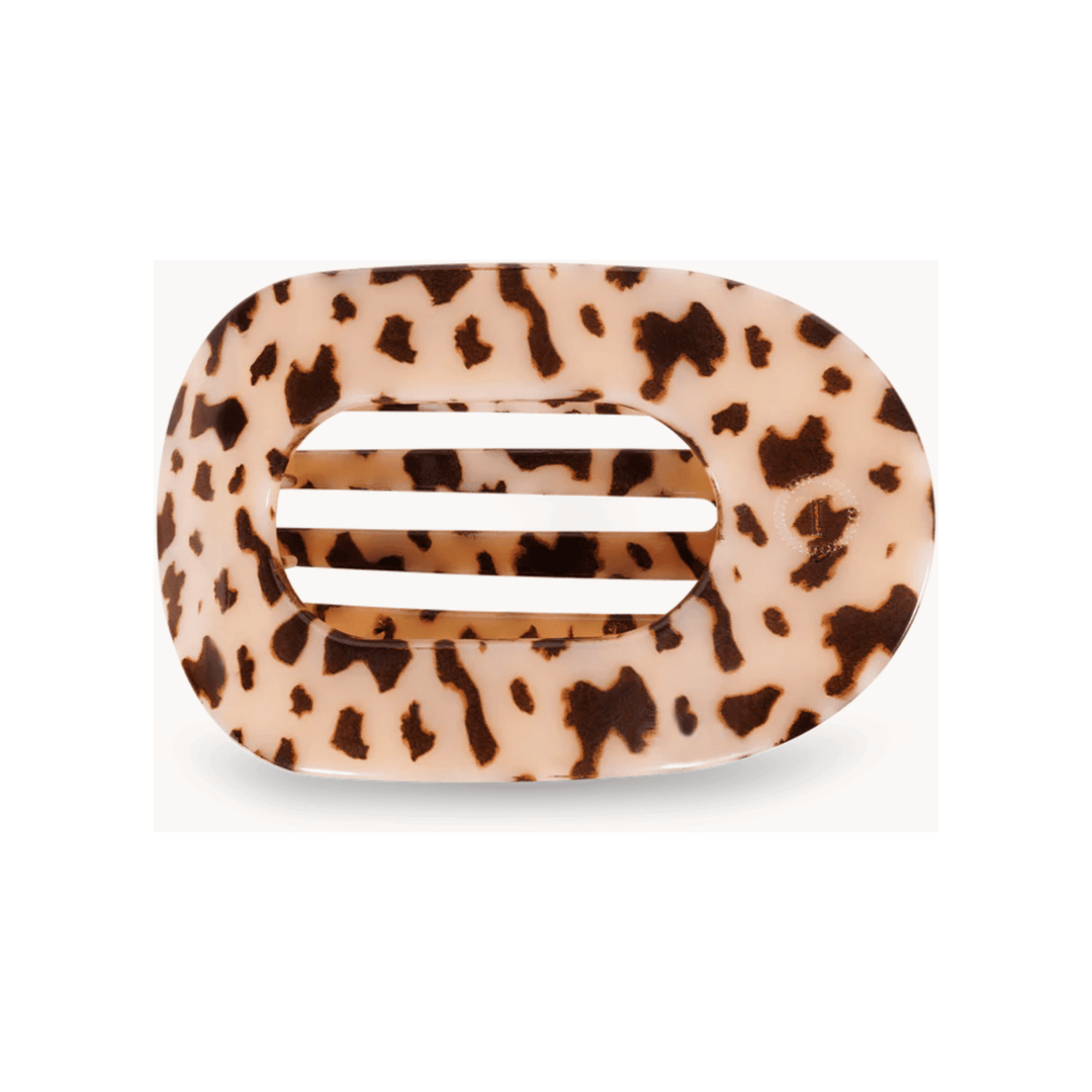 Teleties Blonde Tortoise Large Flat Round Clip
