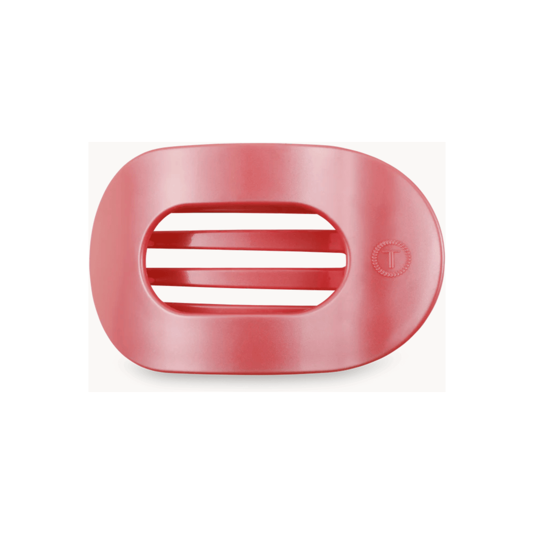 Teleties Calming Coral Large Flat Round Hair Clip