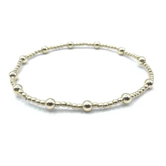 Erin Gray 2mm Gold Filled Waterproof Karma bracelet (with 12 4mm) 6.5 in