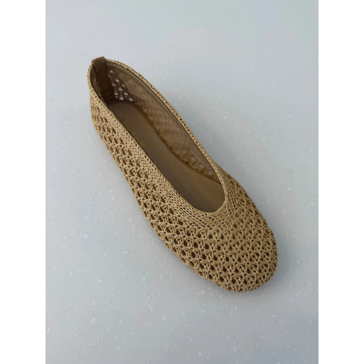 Anastasia Natural Woven Flats