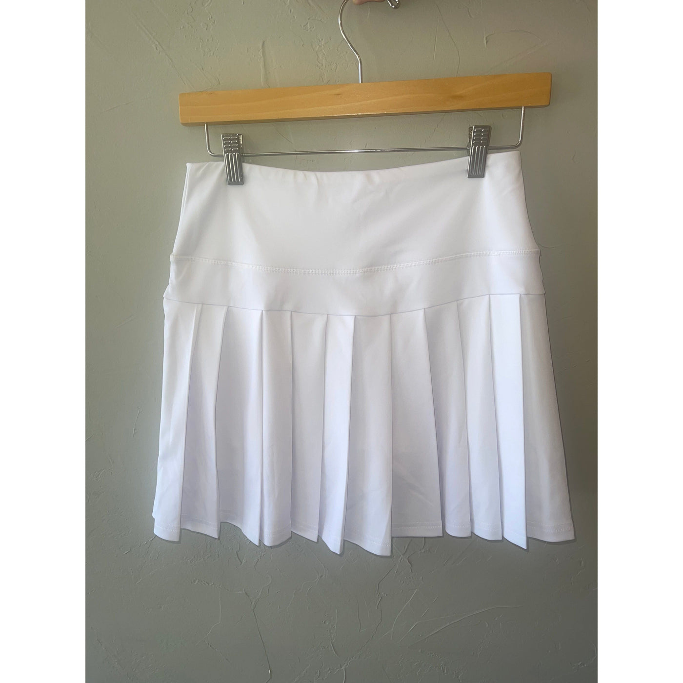 Pleated Athletic Skirt in White