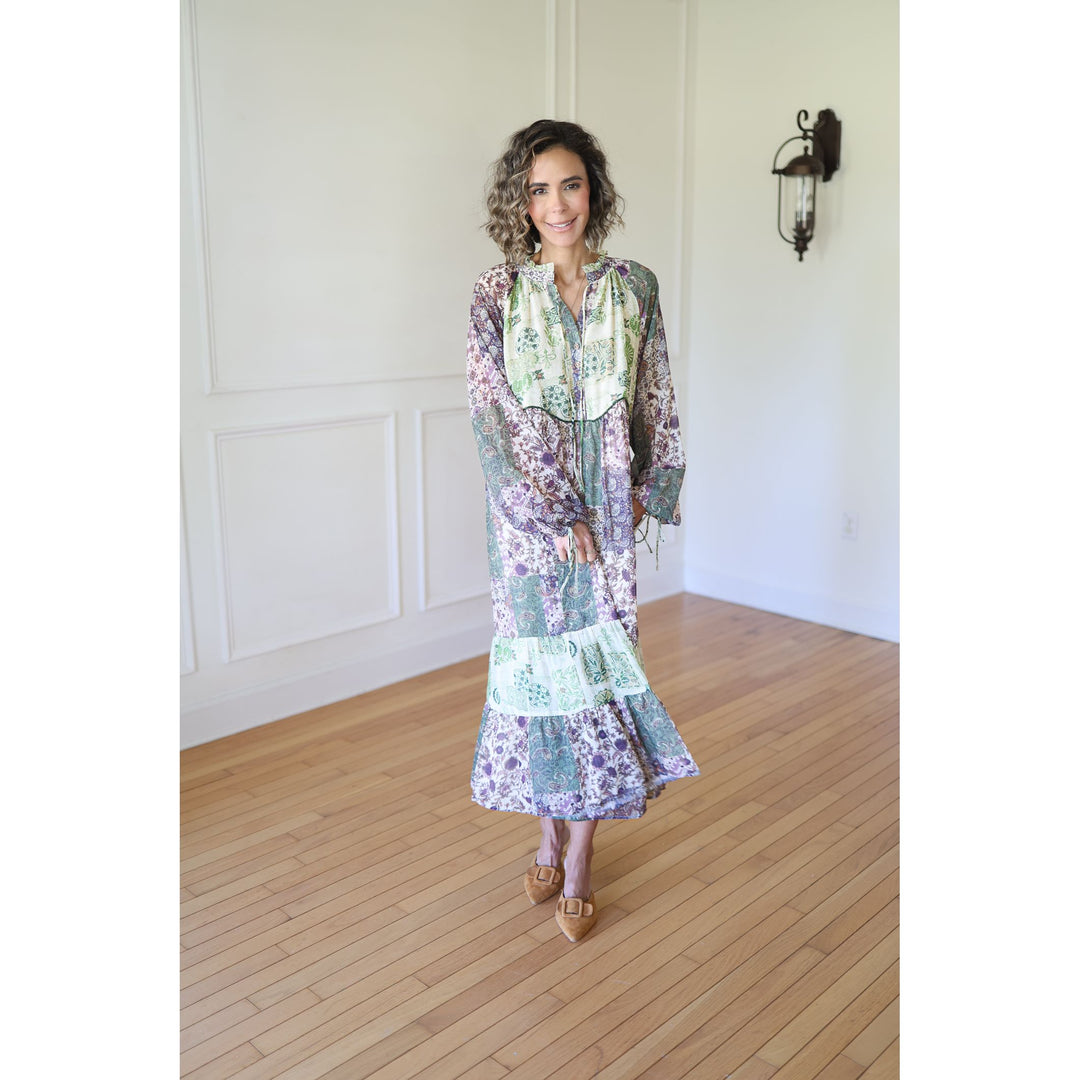 Woman wearing a floral dress 