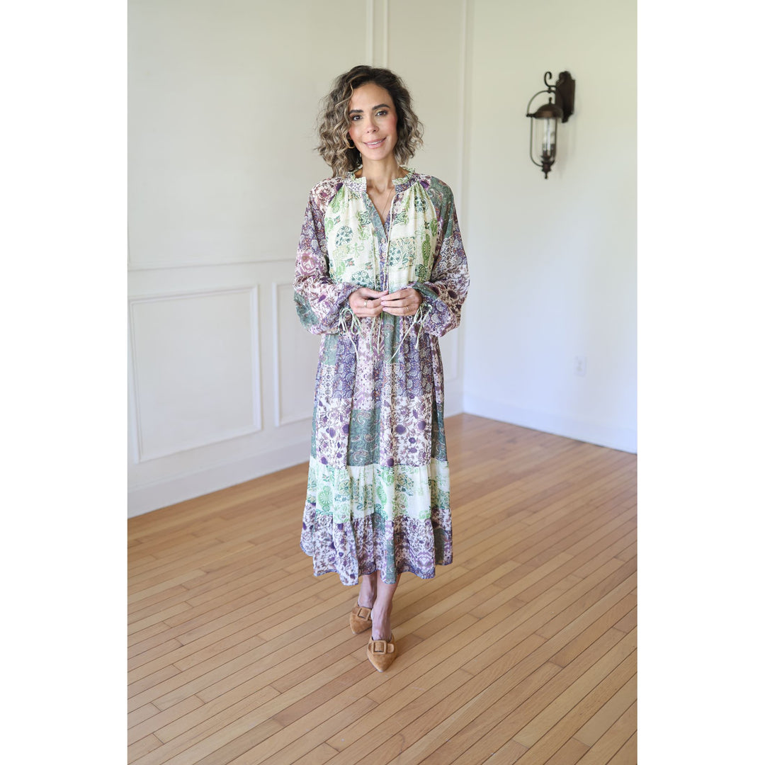 Woman wearing a floral dress 