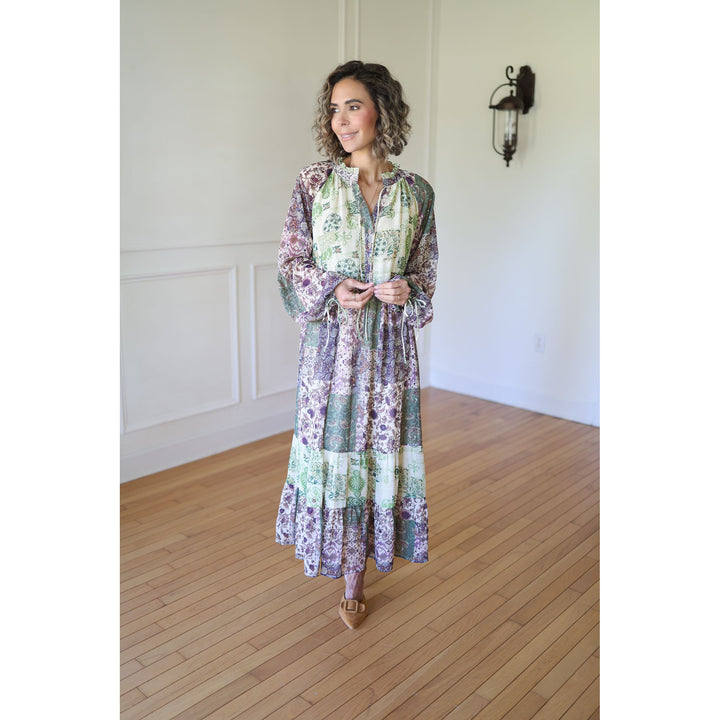 Woman wearing a floral dress 