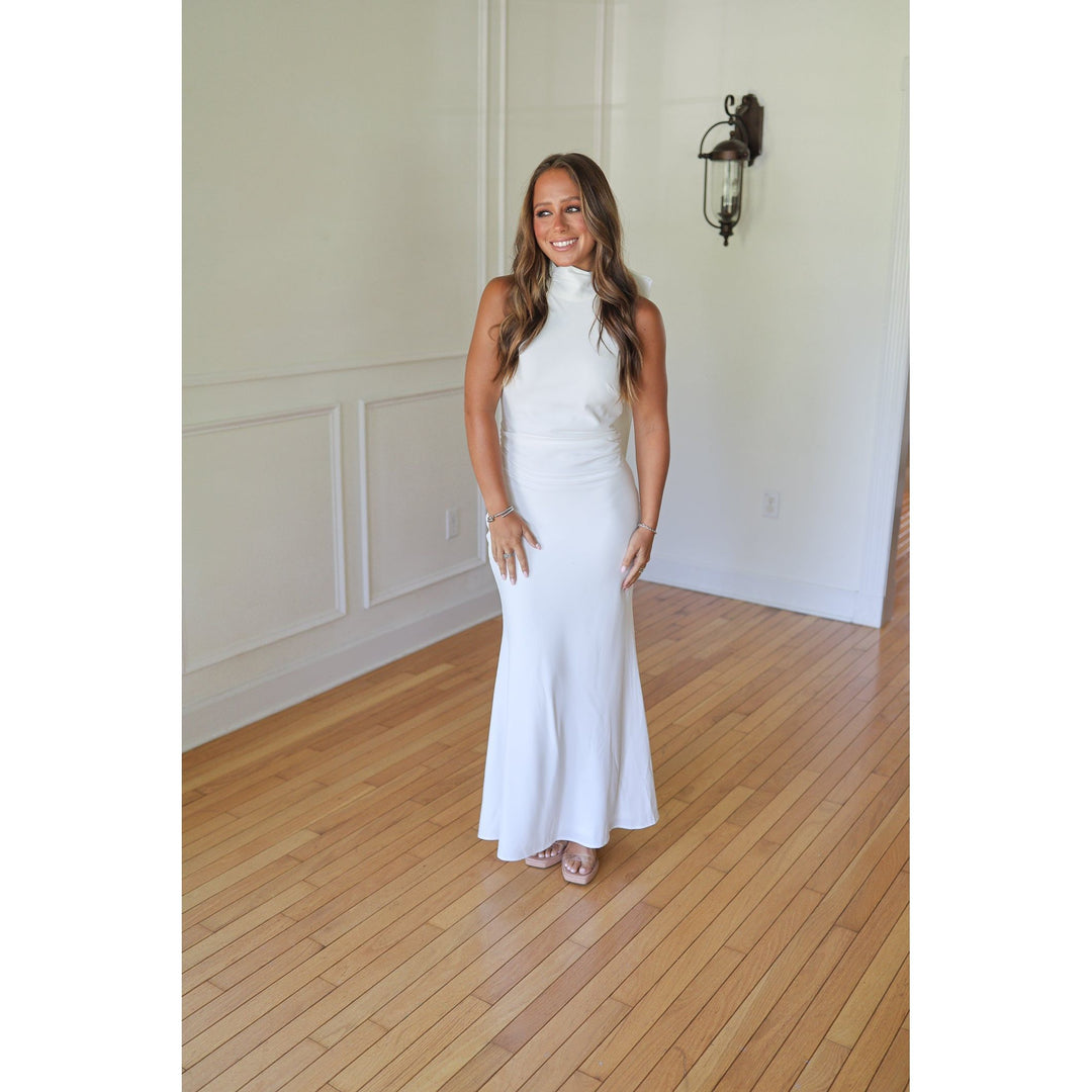 Woman in a white dress 