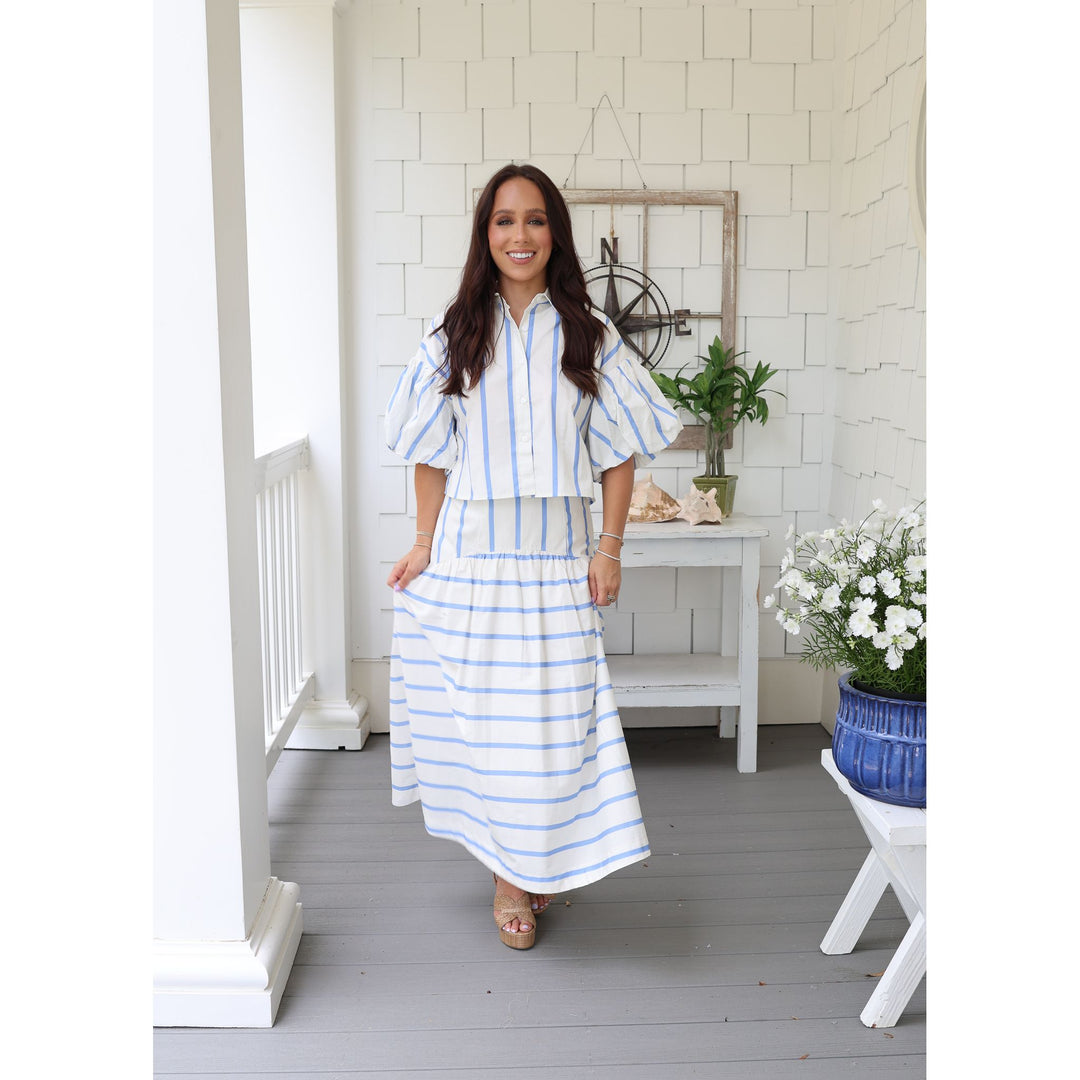 striped maxi skirt
