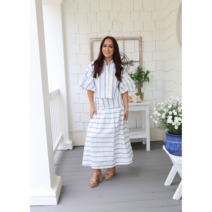 striped maxi skirt