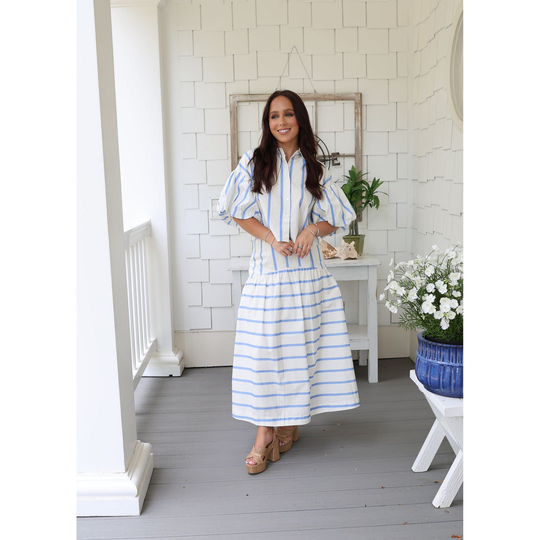 striped maxi skirt