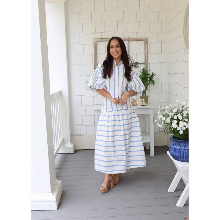 striped maxi skirt