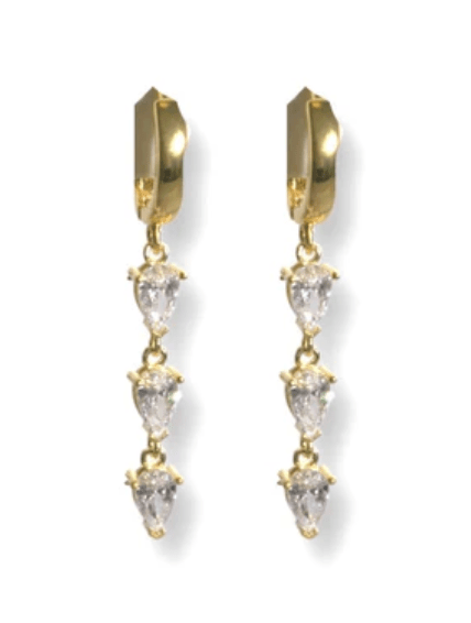 gold and CZ earrings