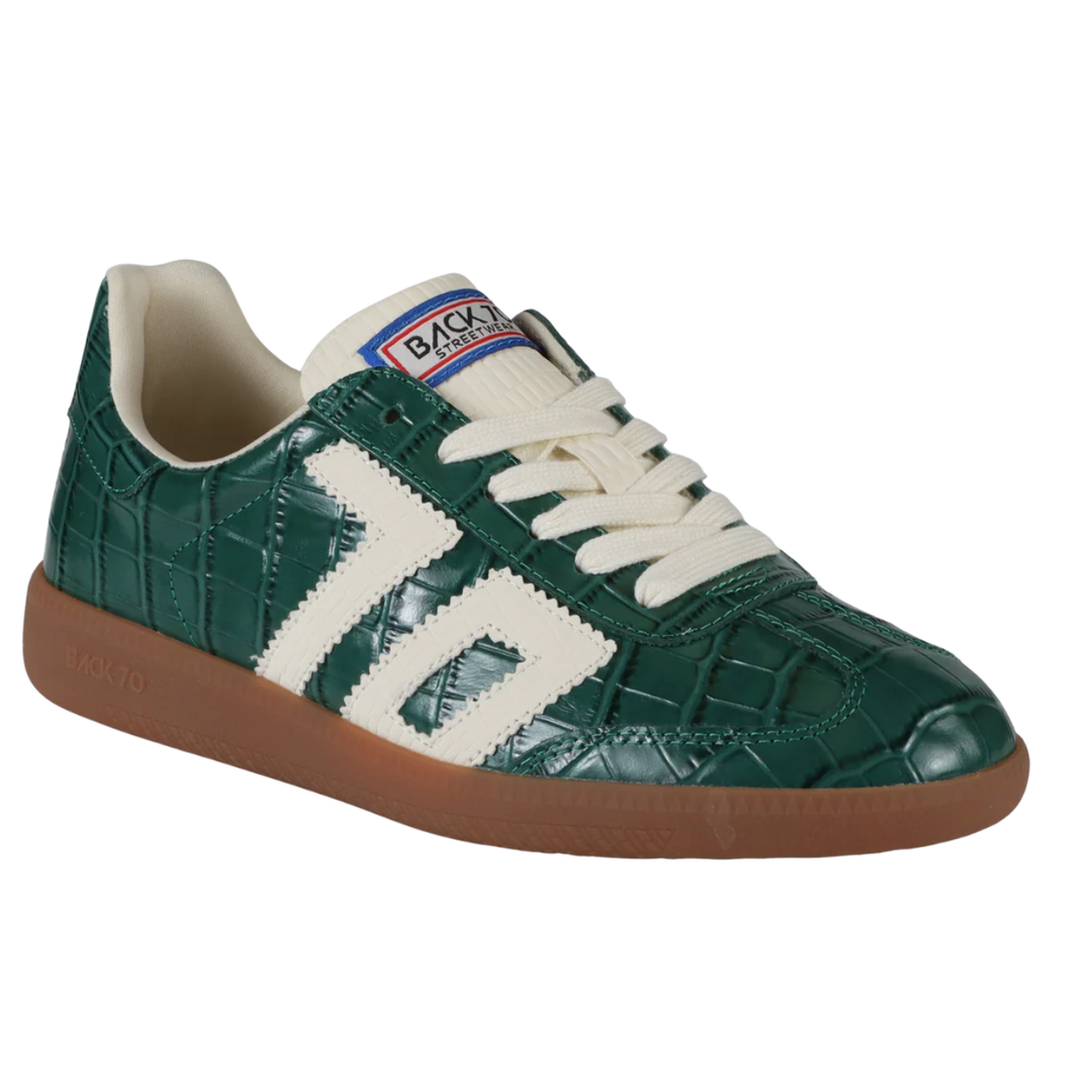 green sneakers