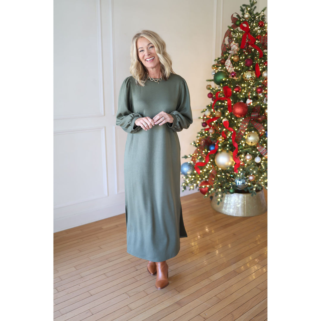 Deisy Olive Maxi Dress