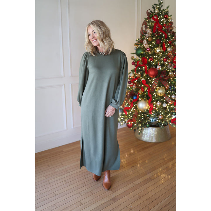 Deisy Olive Maxi Dress
