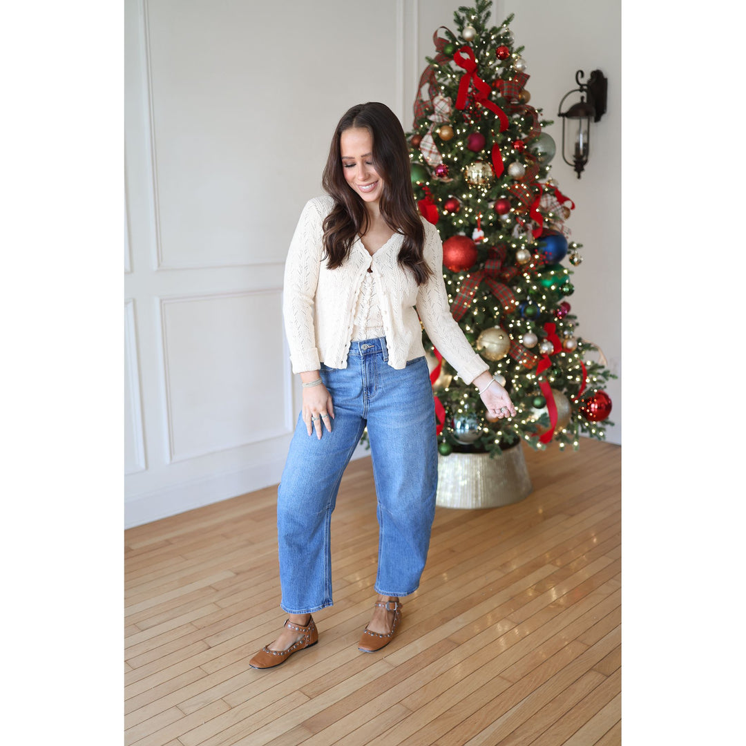 Casen Cream Cardigan Set