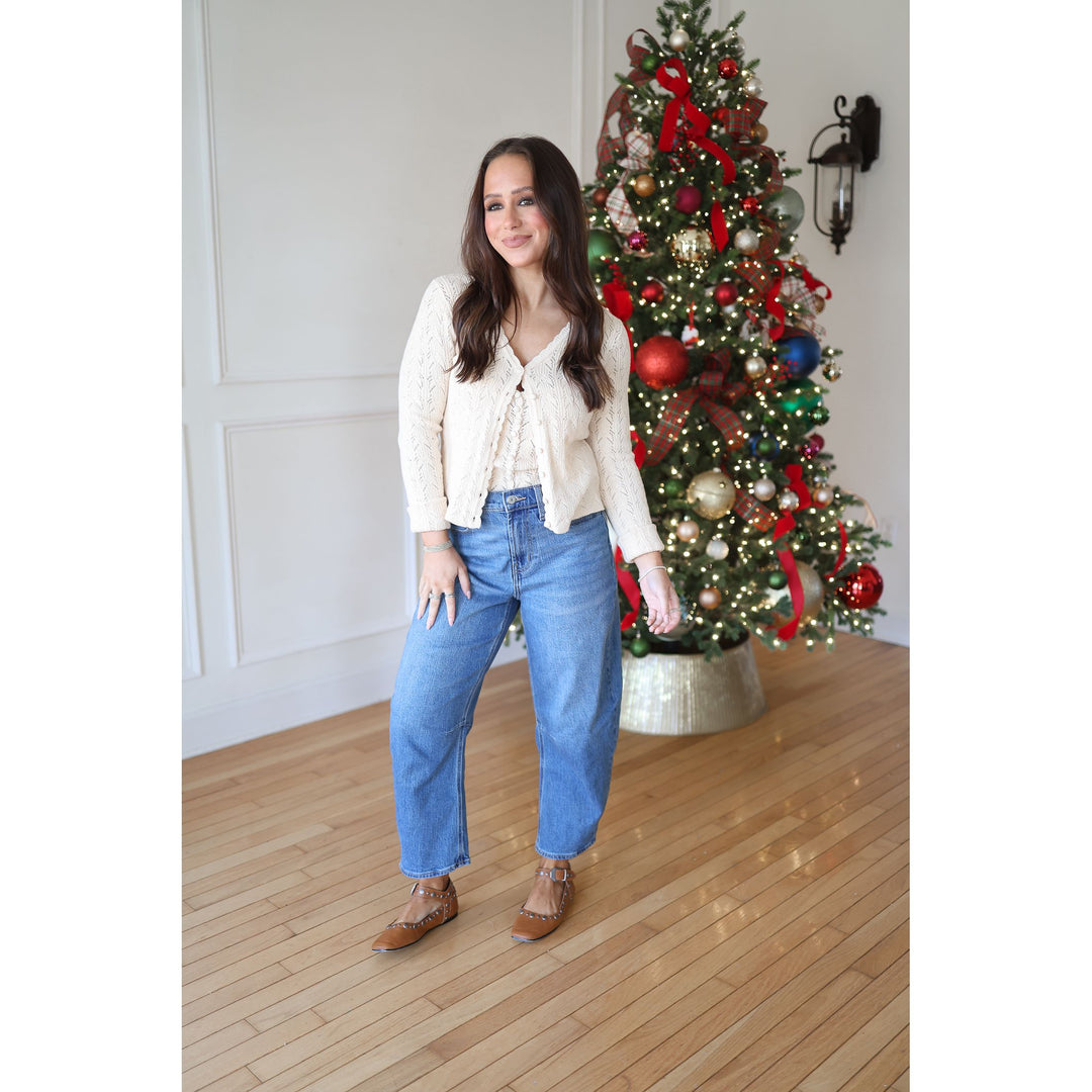 Casen Cream Cardigan Set