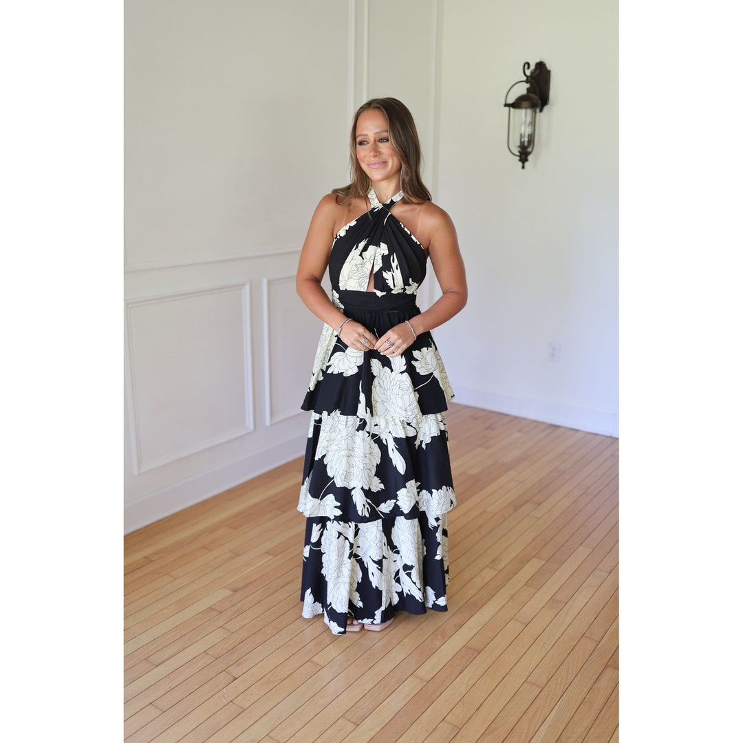 Brylin Black and White Maxi Dress
