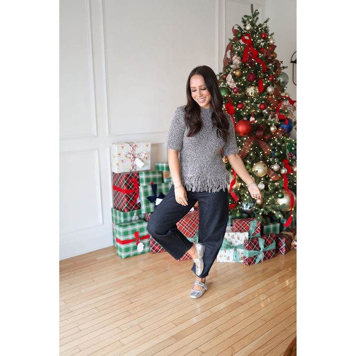 Jane Brown Fringed Sweater