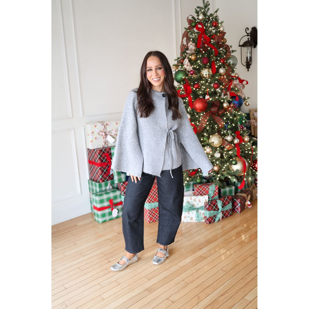 Maxine Gray Knit Kimono