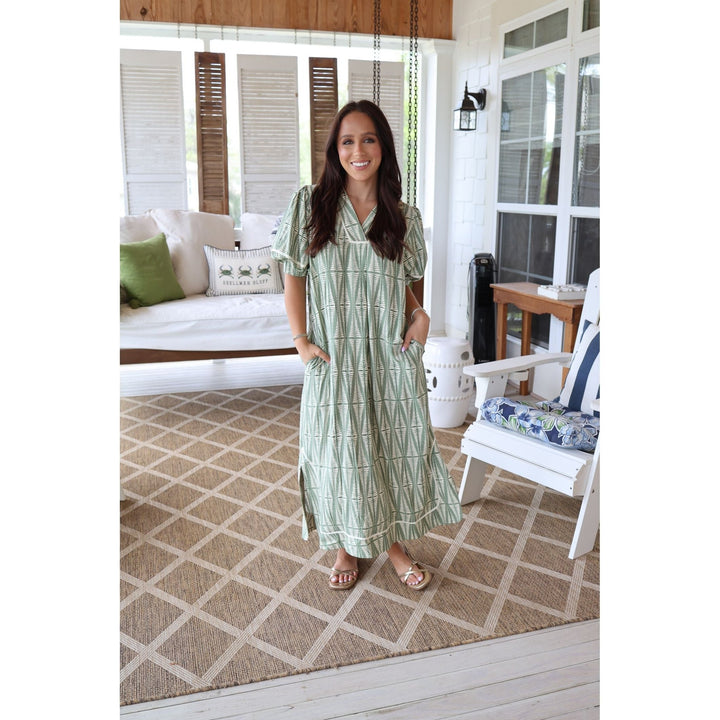 Charley Ogee Print Midi Dress