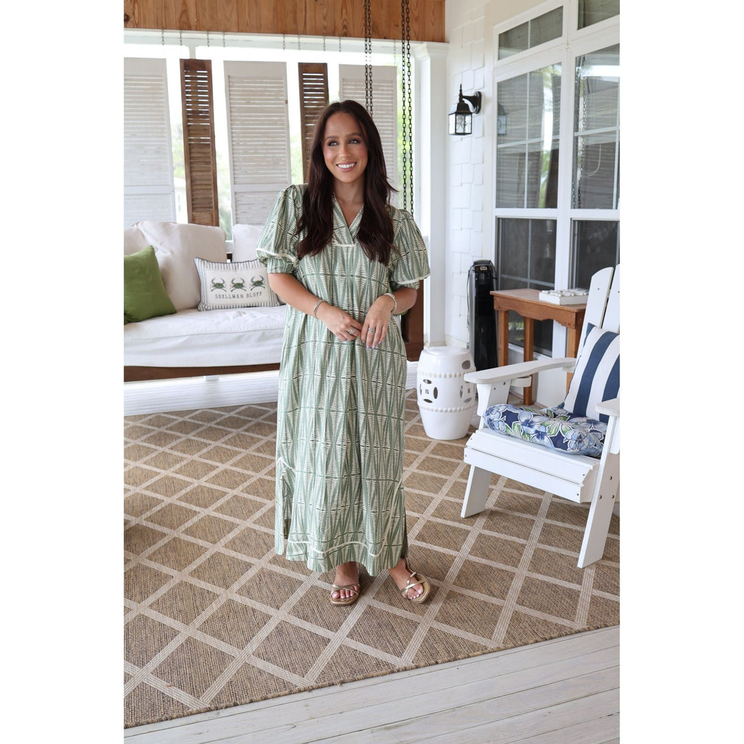 Charley Ogee Print Midi Dress