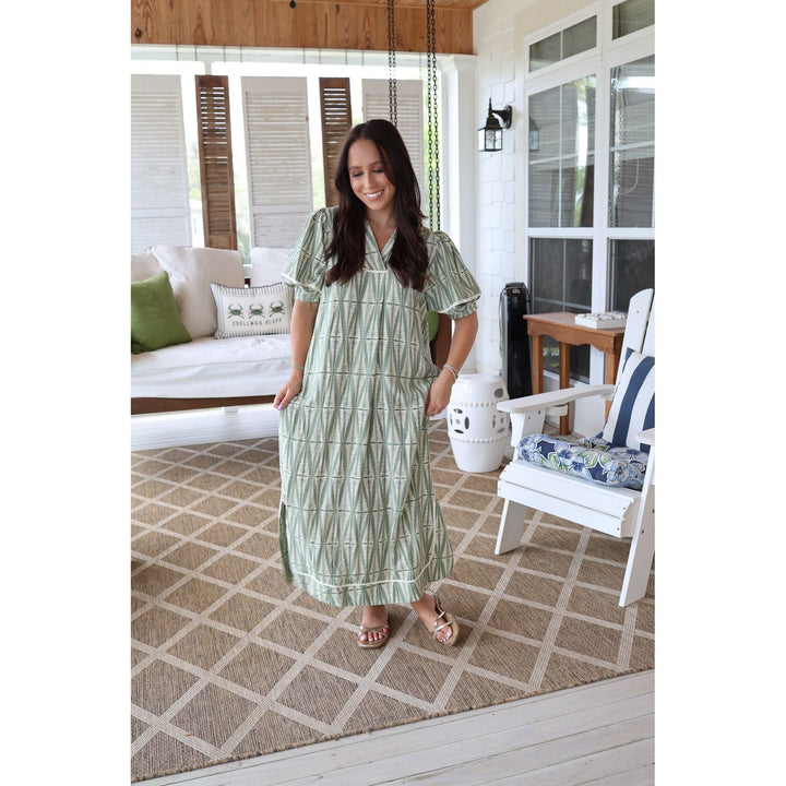 Charley Ogee Print Midi Dress