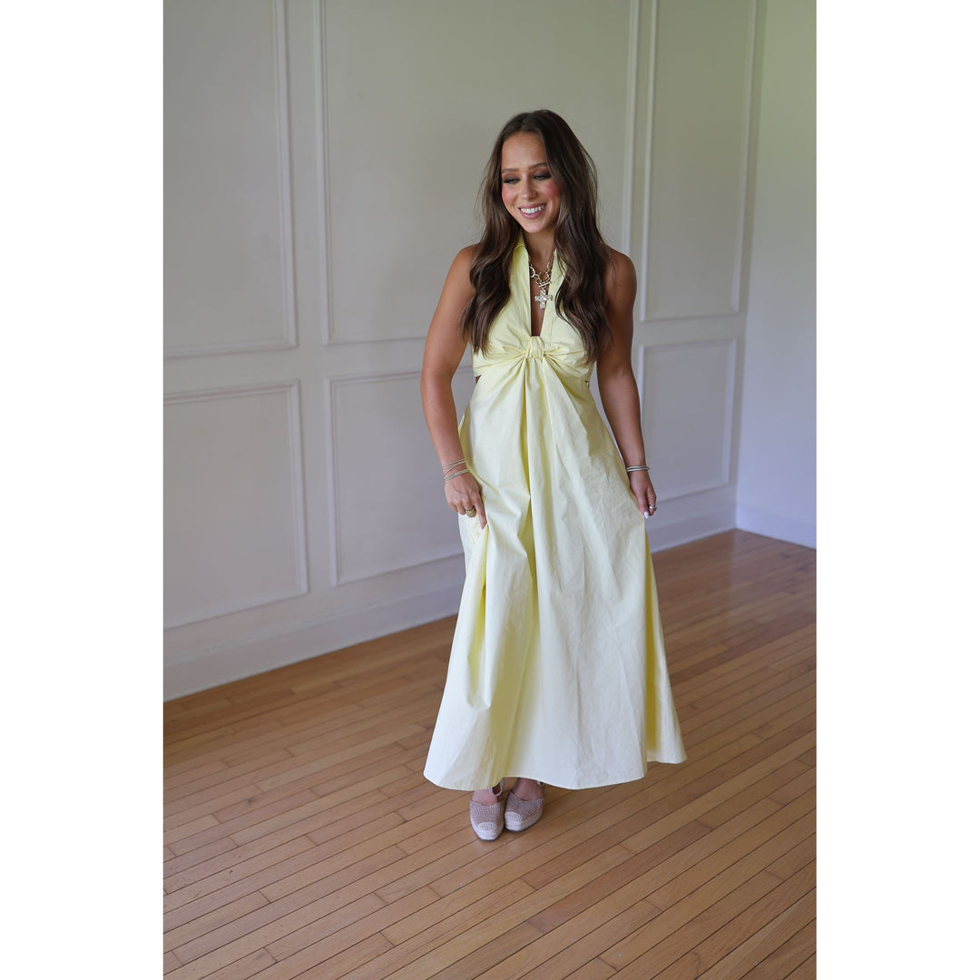 Woman in a yellow dress 