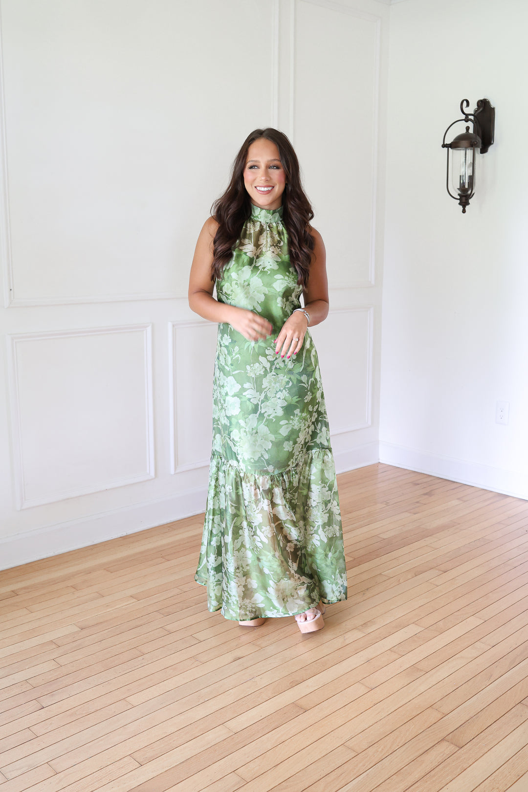 Brentyn Printed Organza Maxi Dress