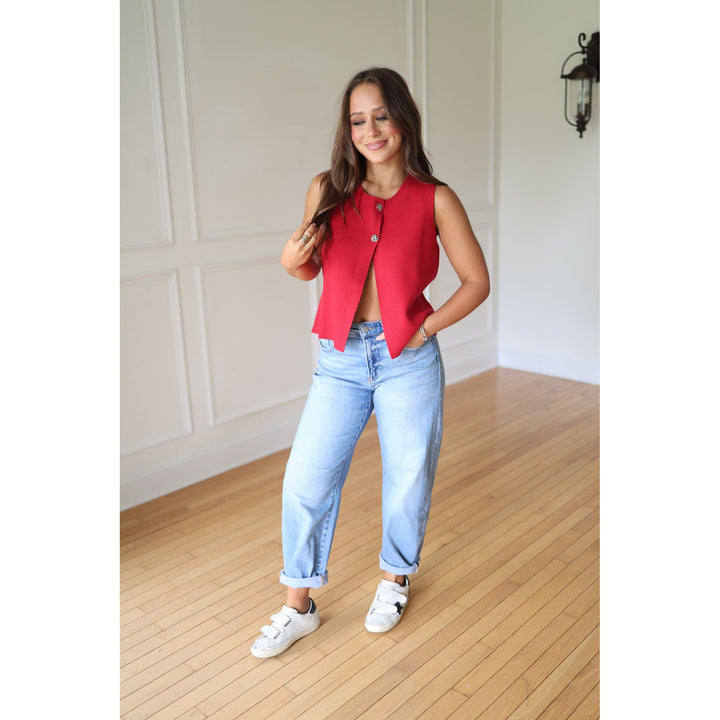 Bowen Cropped Sweater Vest