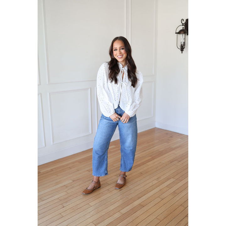 Alisa White Eyelet Blouse