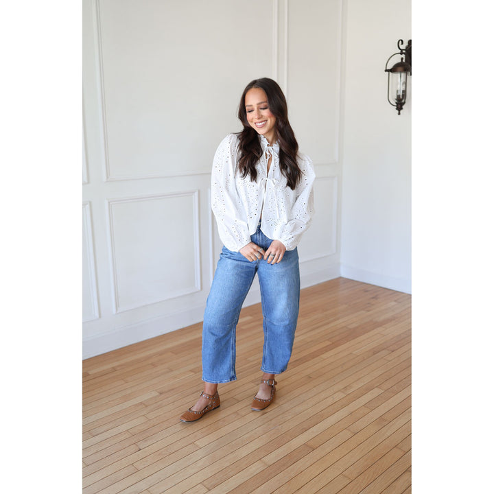 Alisa White Eyelet Blouse