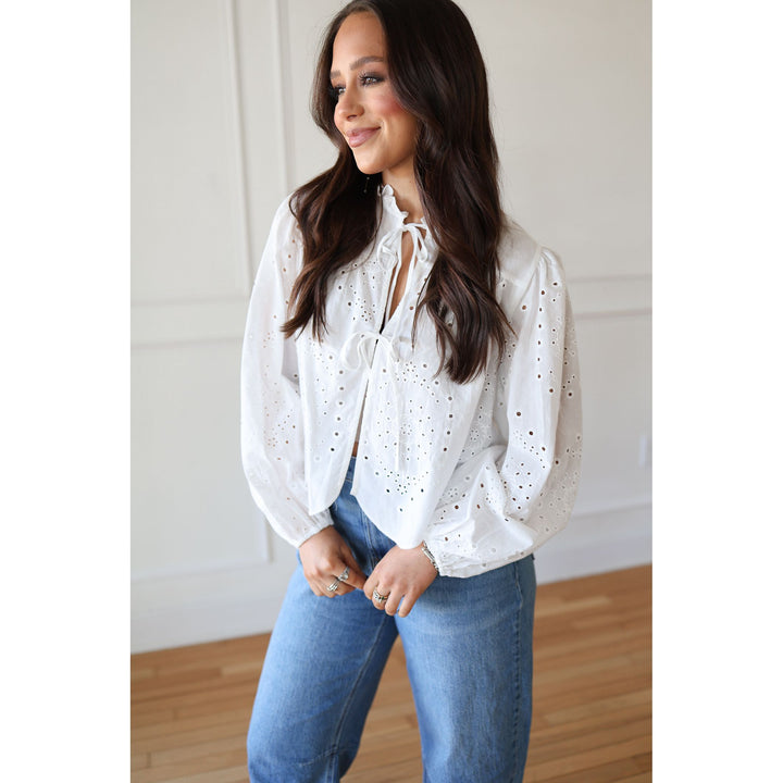 Alisa White Eyelet Blouse