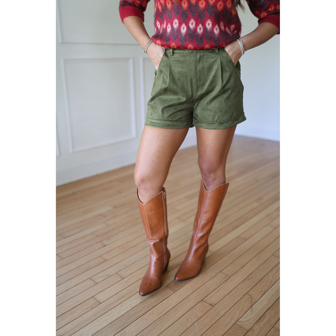 Merritt Suede Shorts