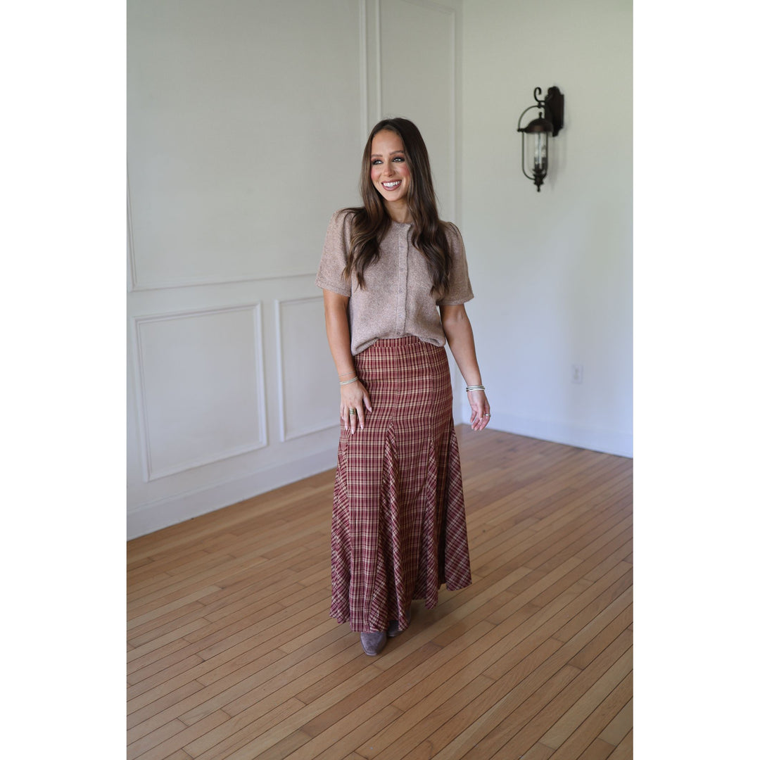 Perry Plaid Maxi Skirt