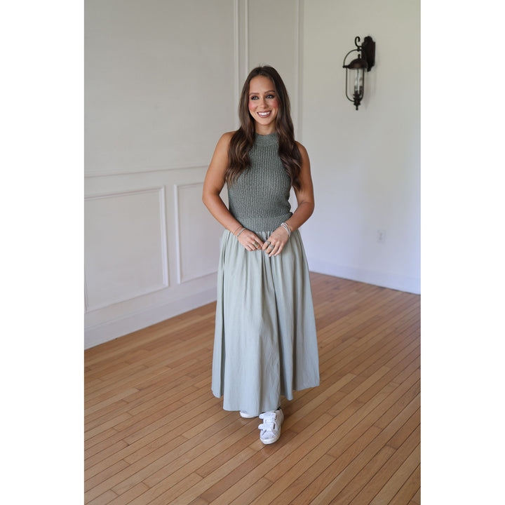 Natalee Olive Midi Dress