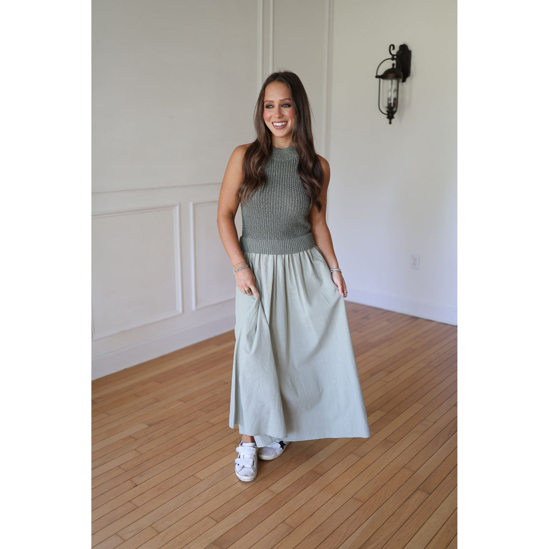 Natalee Olive Midi Dress