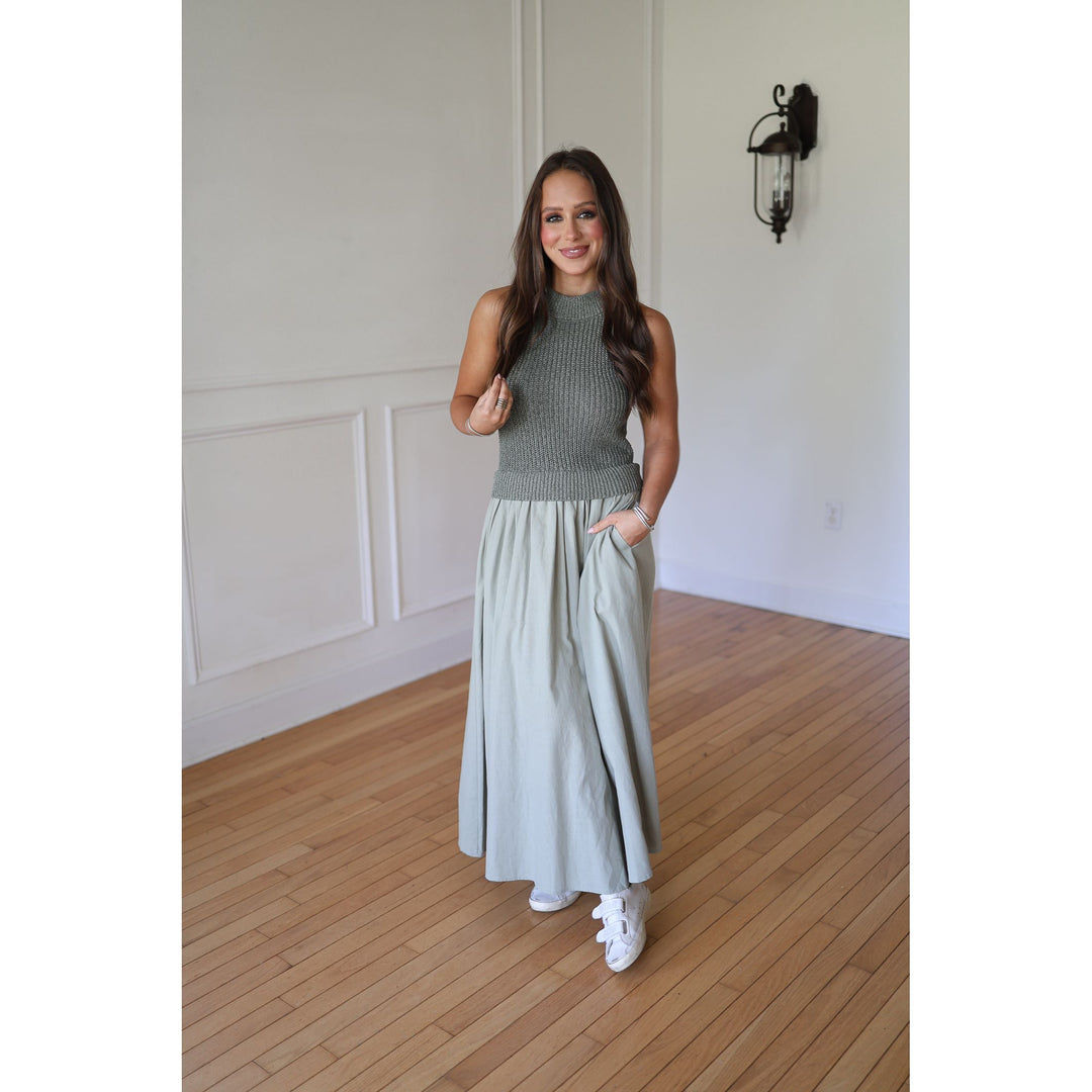 Natalee Olive Midi Dress