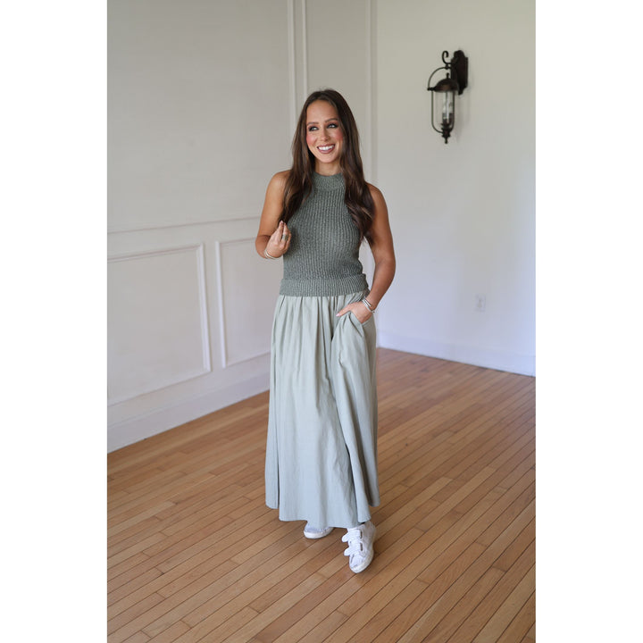 Natalee Olive Midi Dress