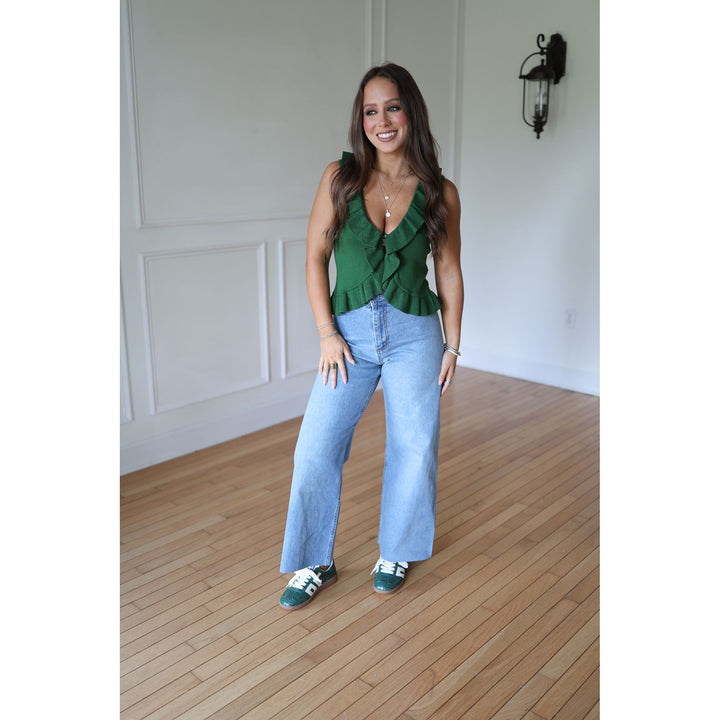 Gabbie Green Sleeveless Sweater
