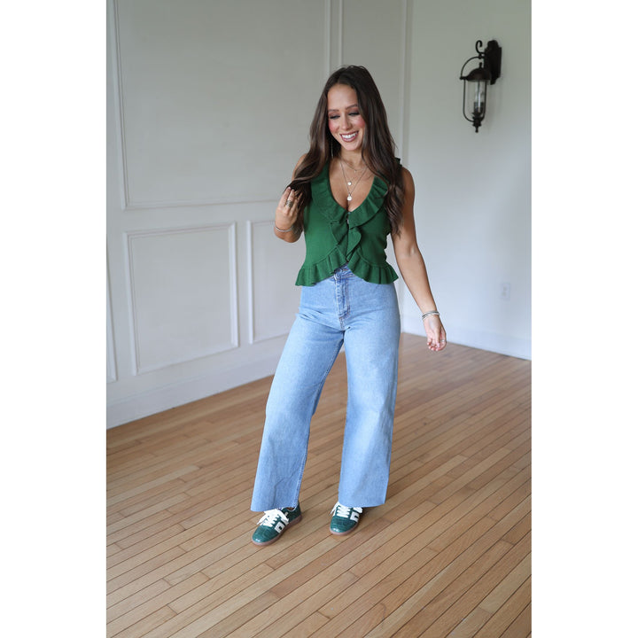 Gabbie Green Sleeveless Sweater
