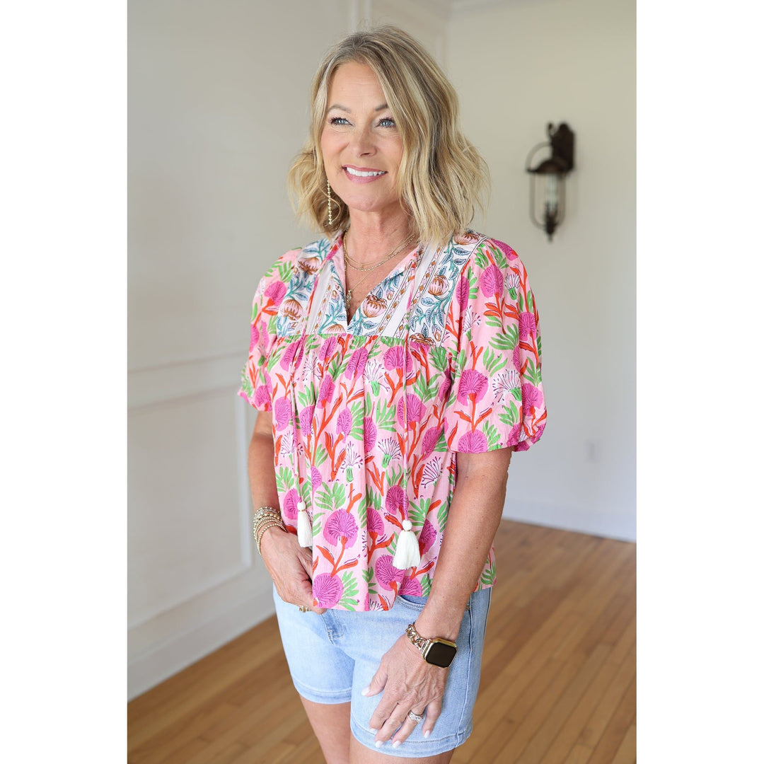 Sasha Puff Sleeve Floral Top