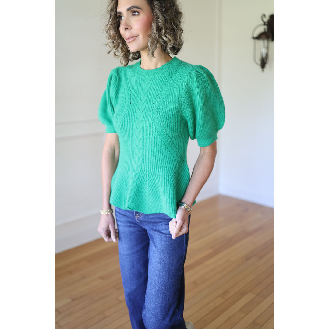 Debbie Puff Sleeve Knit Top