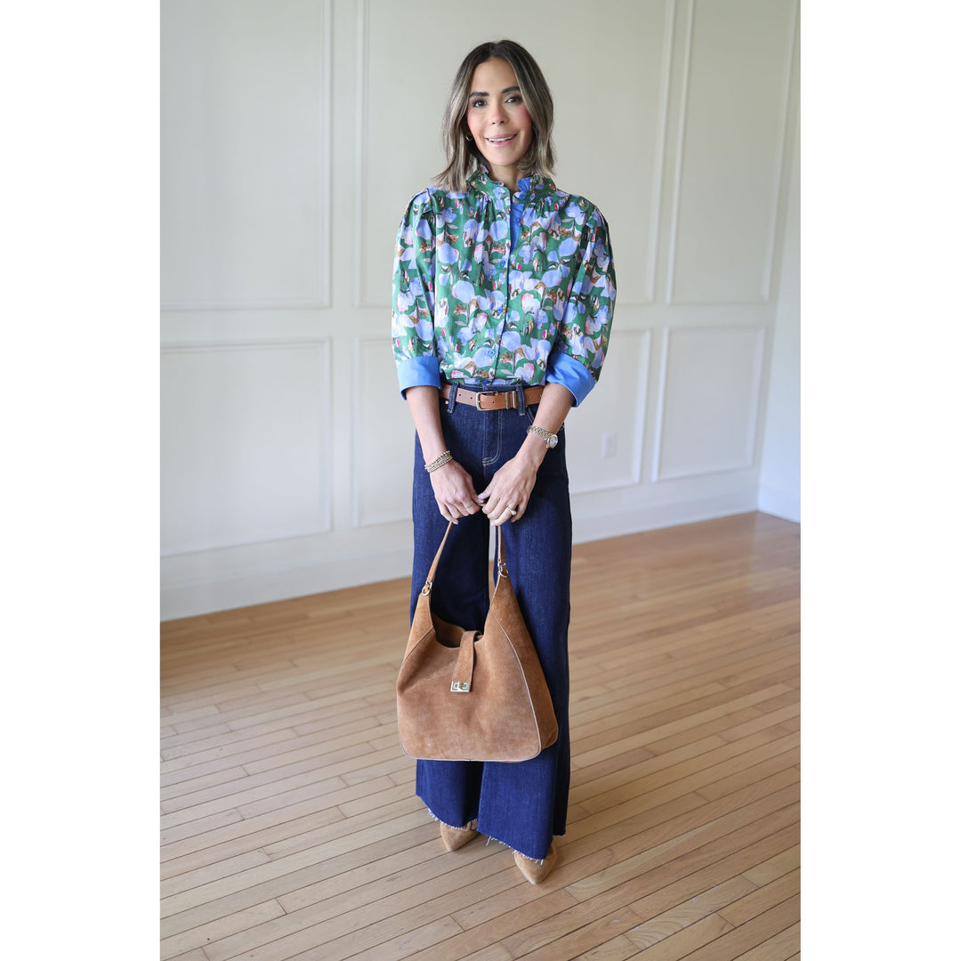 WOMEN'S BLUE TOP 
